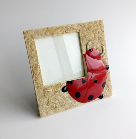 Vintage Lady Bug Ceramic Photo Frame Kids Photo Frame Funky Etsy