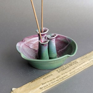 Artist made incense stick holder Hand made ceramic incense burner Fragrance burner Aromatherapy table decor image 1