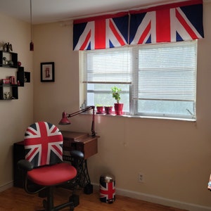 Handmade Union Jack curtains from Great British flags UK Curtains United Kingdom curtains image 2