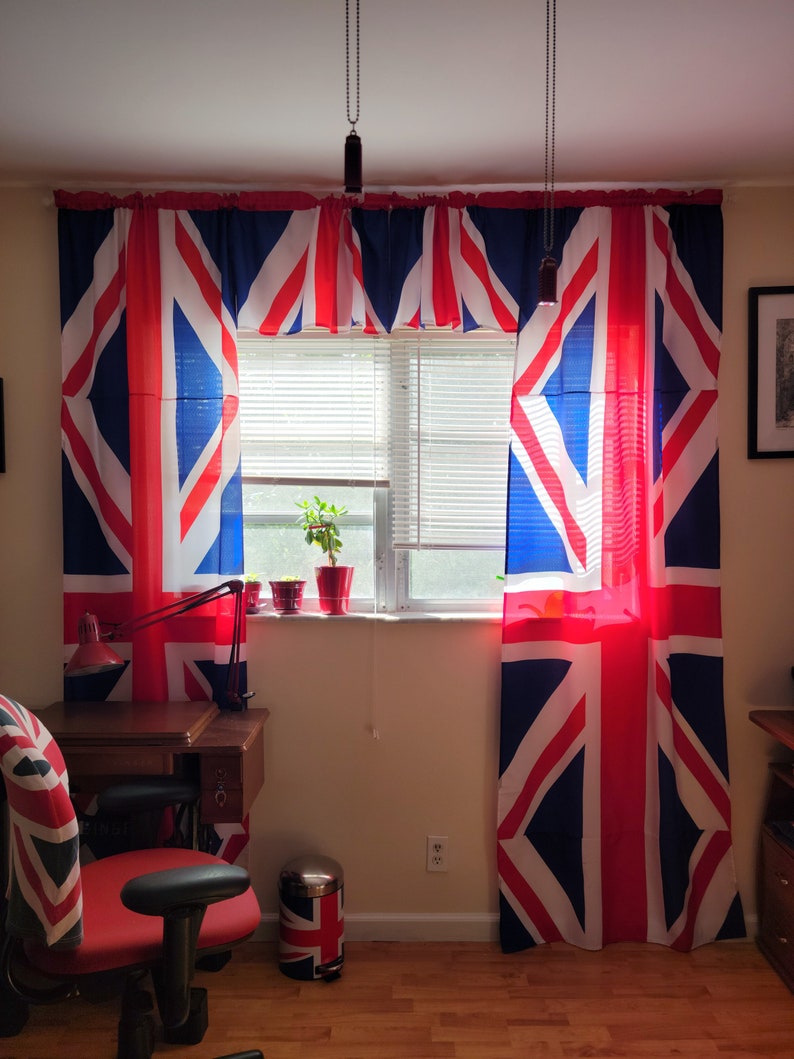 Handmade Union Jack curtains from Great British flags UK Curtains United Kingdom curtains image 7