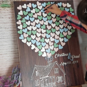 Guestbook Up House movie inspired, Up House Wedding Guest Book, Alternative Guestbook, Wedding, Bridal Shower Fairy Tale Wedding