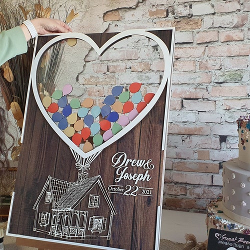 Guest Book Inspired by up House Disney Wedding Guest Book Etsy