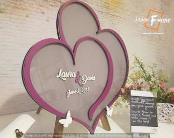 Alternative Wedding guest book, Alternative Frame Unique Heart Drop box guestbook, wedding guest book, Wedding shower wedding Guestbook