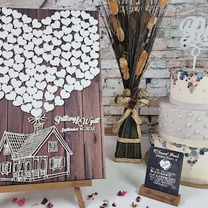 House of Hearts Guestbook - Floating Wishes and Balloon Dreams, Joyful Tokens and High Spirits for a Dreamy Wedding Keepsake