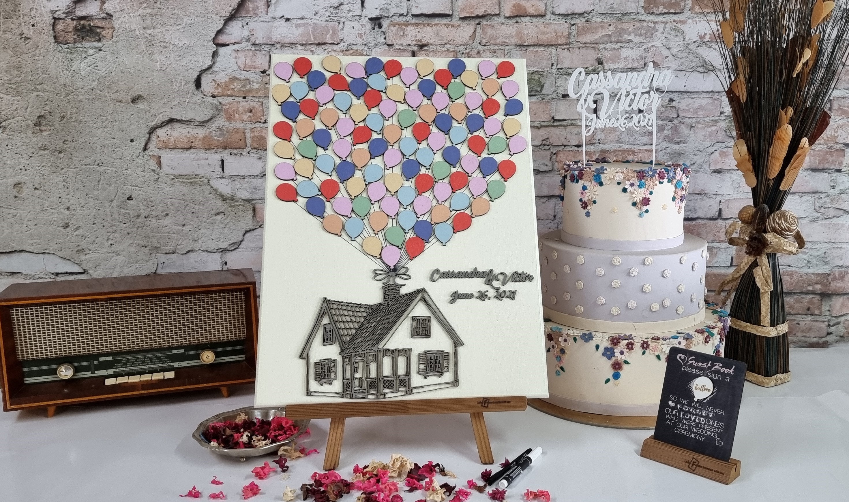 Up House Movie Balloons Inspired up House Wedding Guest Book Etsy