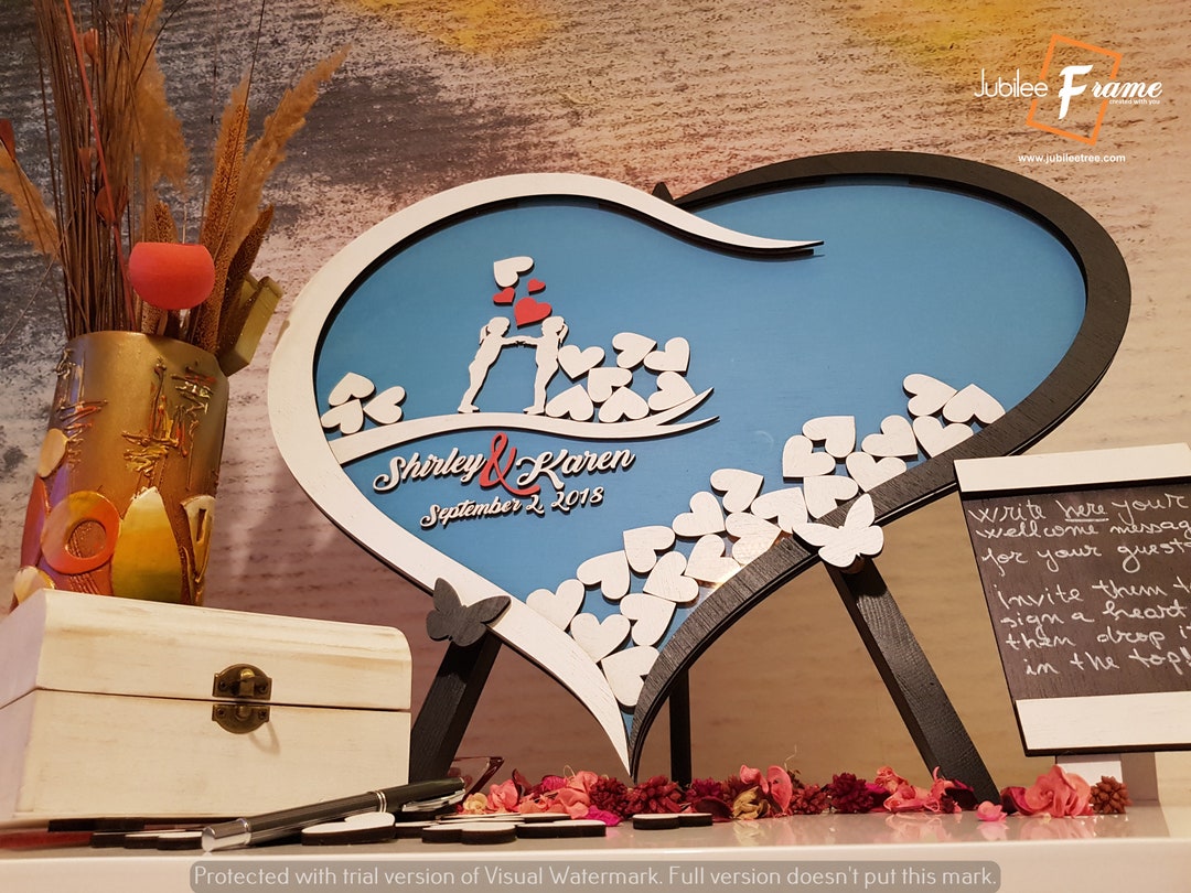Guest Book Drop Box Baby Shower Guestbook Alternative Sign in Wood ...