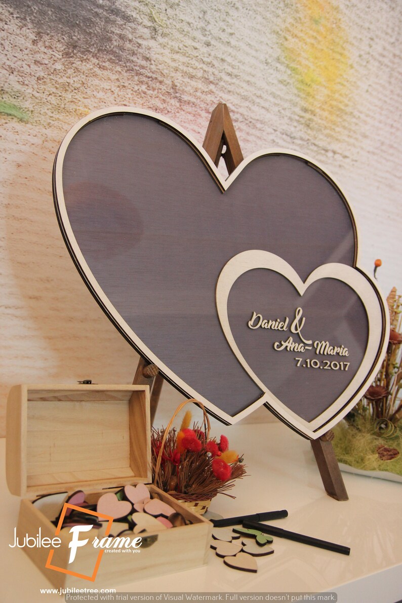 Drop box Frame Wedding Guestbook Guest book Drop top Etsy