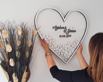 Alternative Guest Book Wedding Guest Book alternative Drop box Wedding Guestbook Frame Personalized guest book alternative Heart Sign