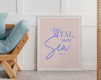 less scene, more sea | giclée art print | coastal home decor | coastal art | boho decor | beach house decor