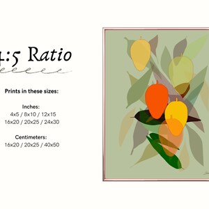 marvelous mangos digital download tropical fruit wall art coastal decor bungalow home mango art print image 8