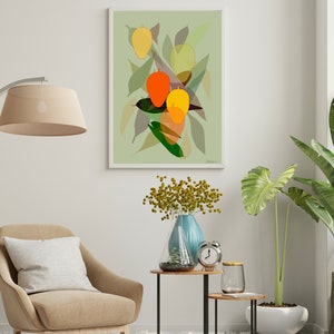 marvelous mangos digital download tropical fruit wall art coastal decor bungalow home mango art print image 2