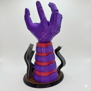 Magneto Inspired "Hand of Power" Controller Stand - 3D Printed Master of Magnetism Headphone Holder - Comic Book Style Gaming Desk Accessory