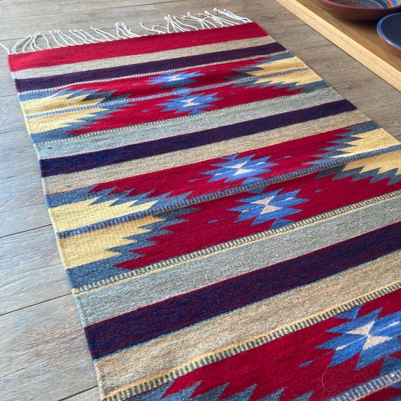 Oaxacan Rug 2.5' X 5' Handwoven Mexican Zapotec Rug / Etsy