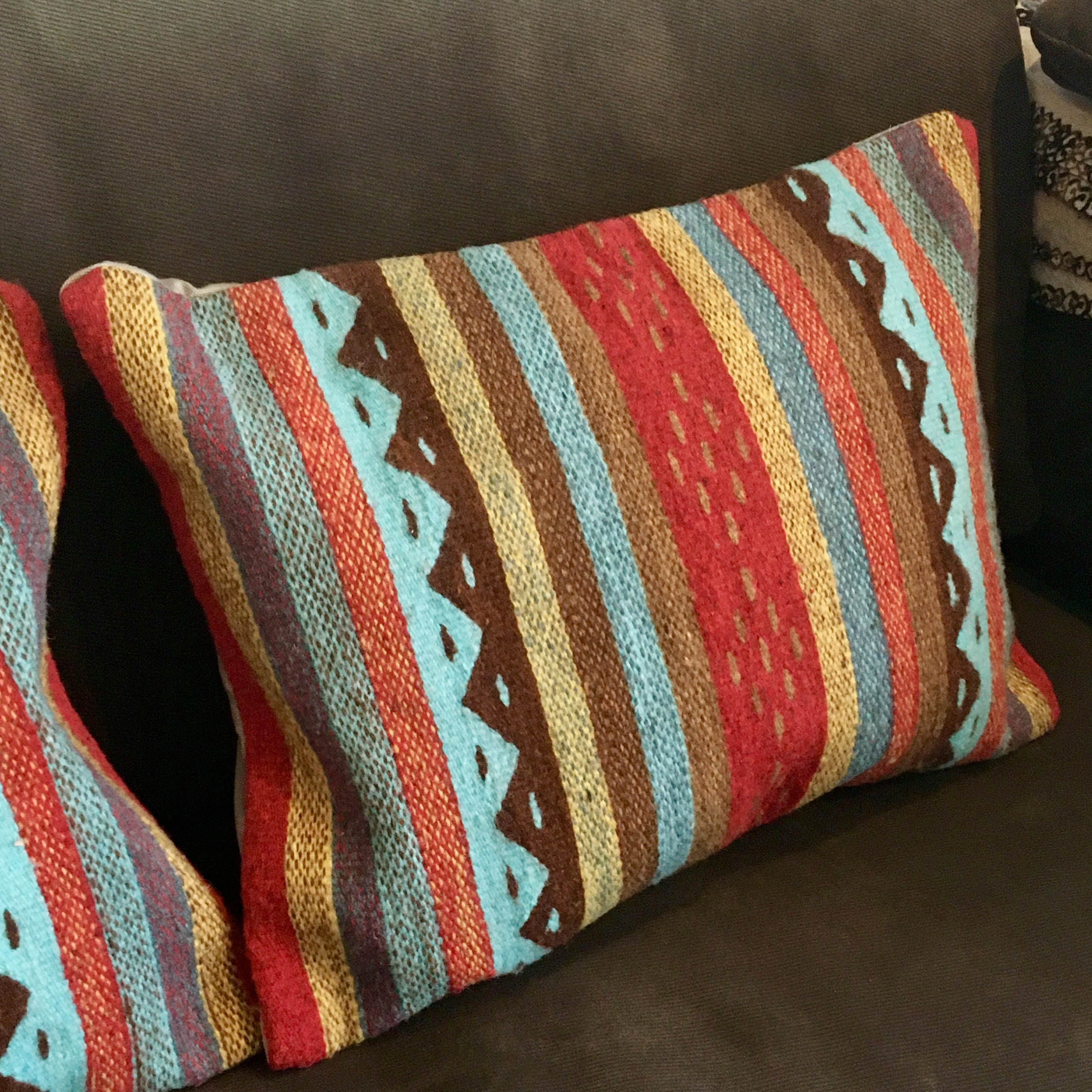 Zapotec Pillow Cover / Handwoven Wool / Oaxaca / Montañas y Etsy
