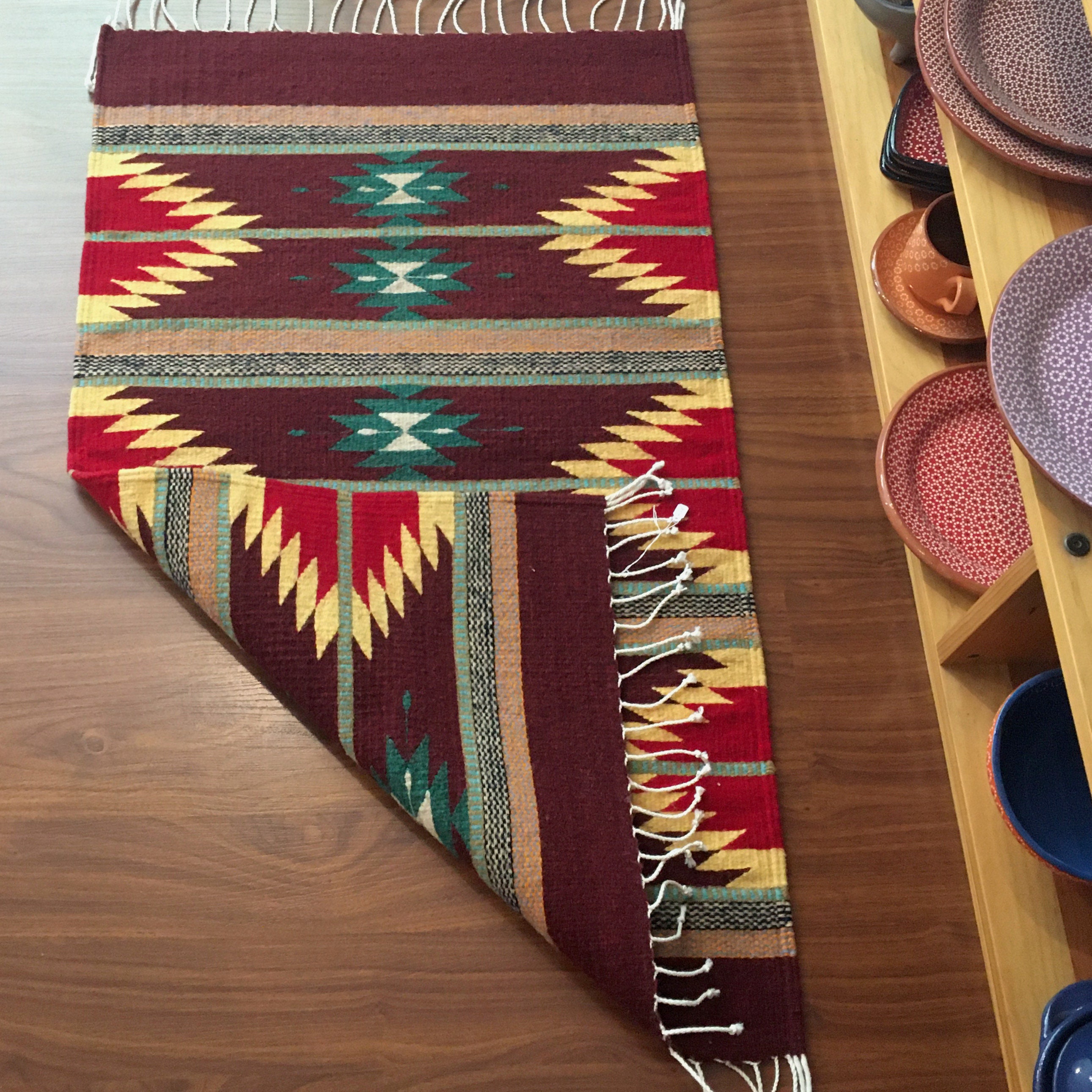 Zapotec Area Rug 2' x 3.25' / Handwoven Wool from Etsy