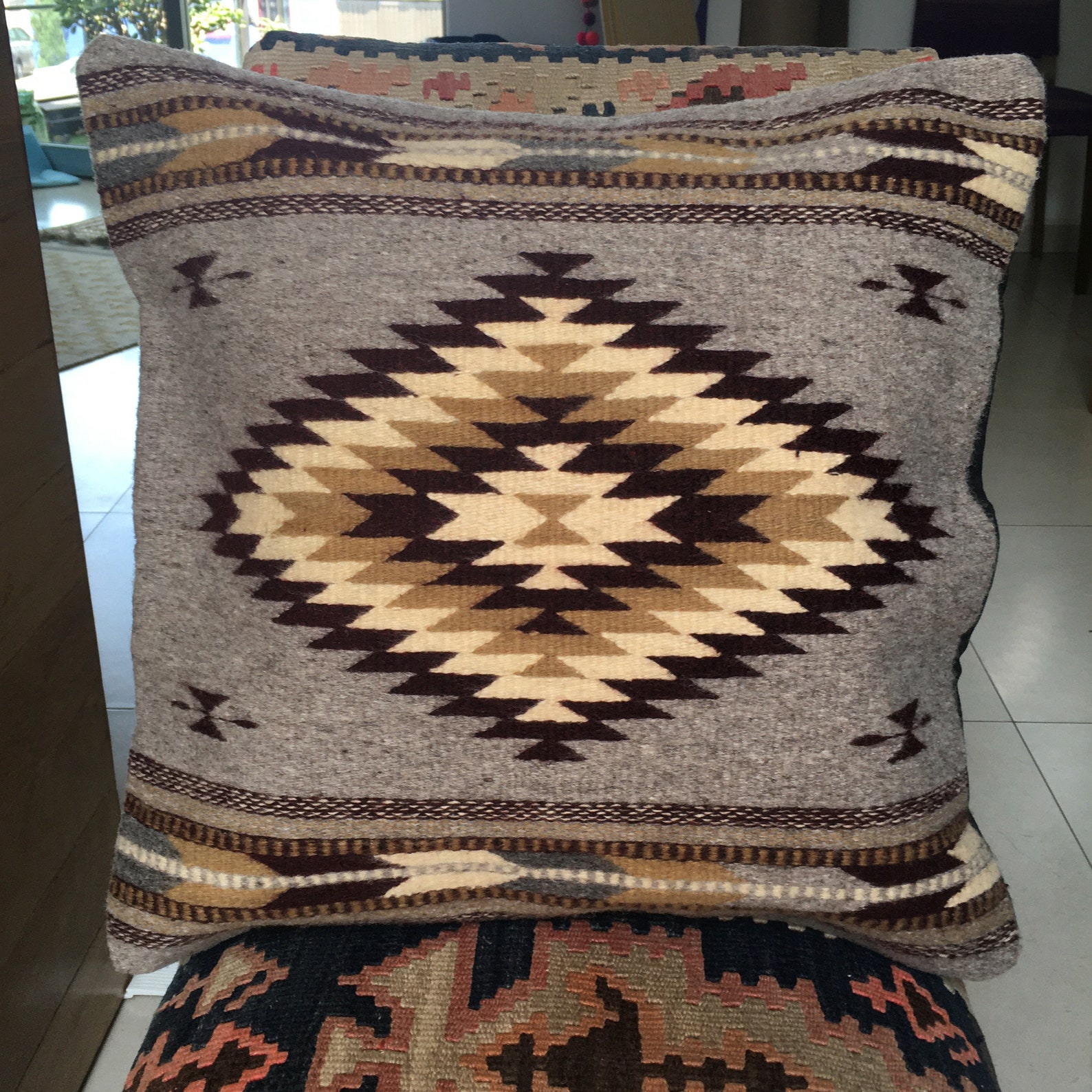 Zapotec Pillow Cover / Handwoven Wool di Oaxaca / Diamante & Etsy Italia
