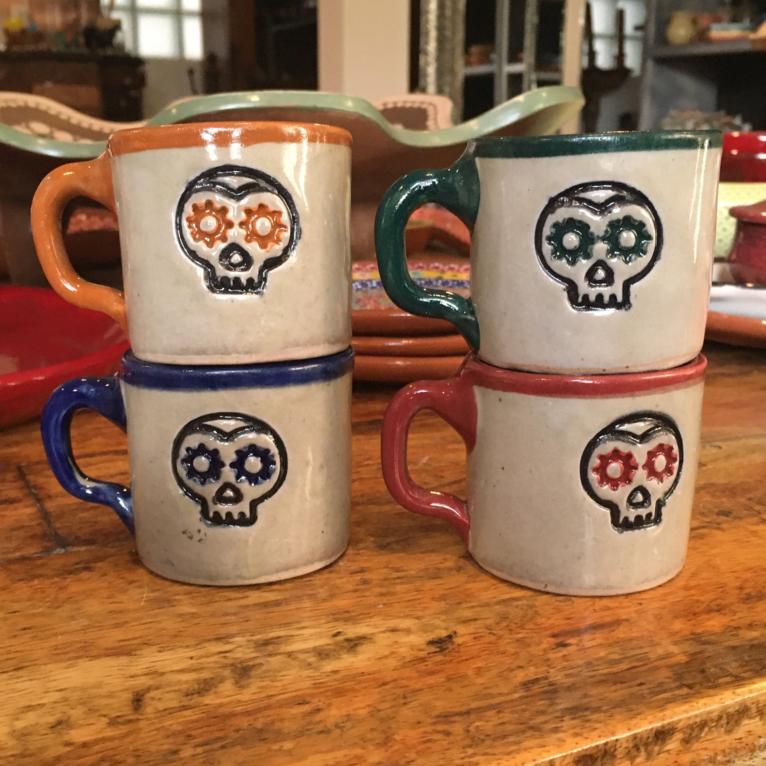 Unique Espresso Cups / Set of 4 Mexican Espresso Cups with Etsy