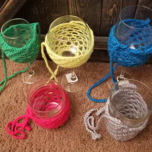 Crocheted Wine/Beer Glass Holder