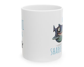 WE LOVE SHARKS, Maui, Diving, Ceramic Mug 11oz