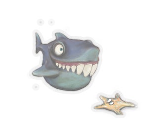 Cute shark Kiss-Cut Stickers