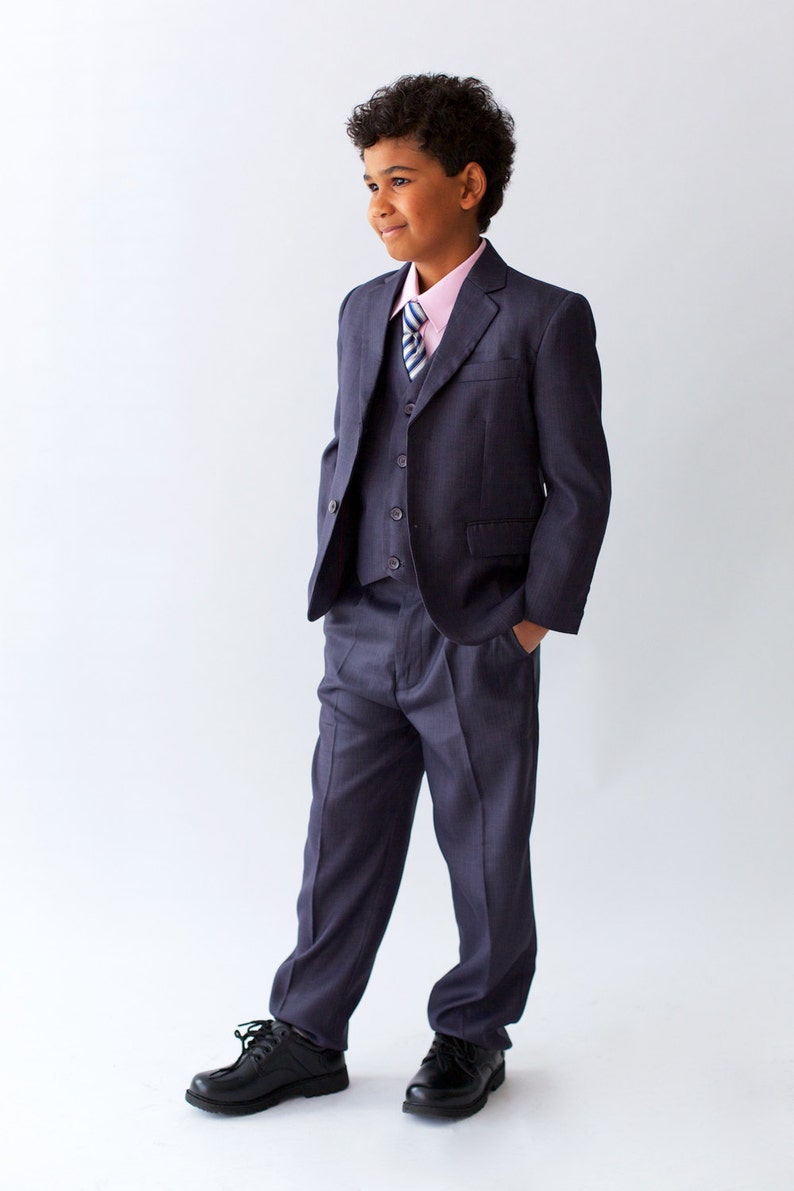 Summer Suit Sale 4 Piece Boys Suit Charcoal Ring Bearer Etsy