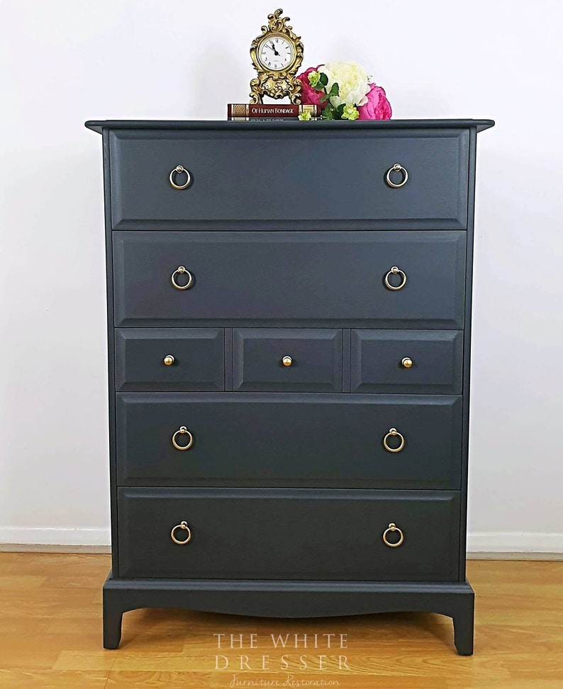 Soldstag Minstrel Chest Of Drawers Vintage Drawers Grey Etsy