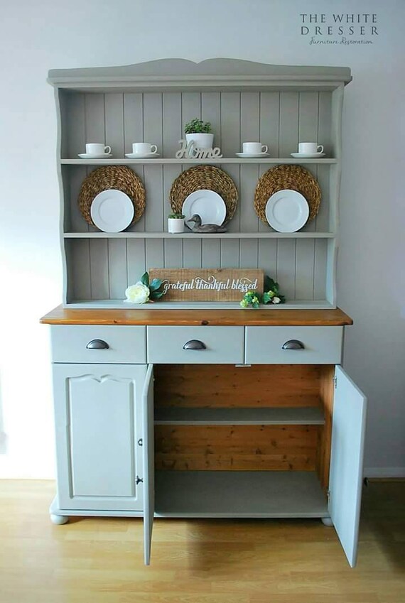 Now Sold Stunning Welsh Dresser Painted Dresser Kitchen Etsy