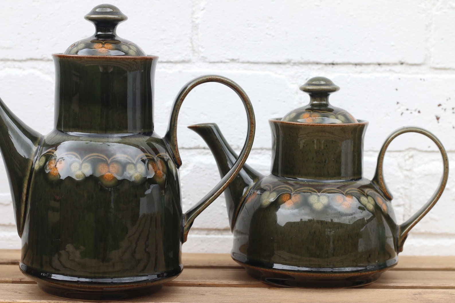 Rare Denby Large Tea Pot design Oberon Art Deco Style Etsy