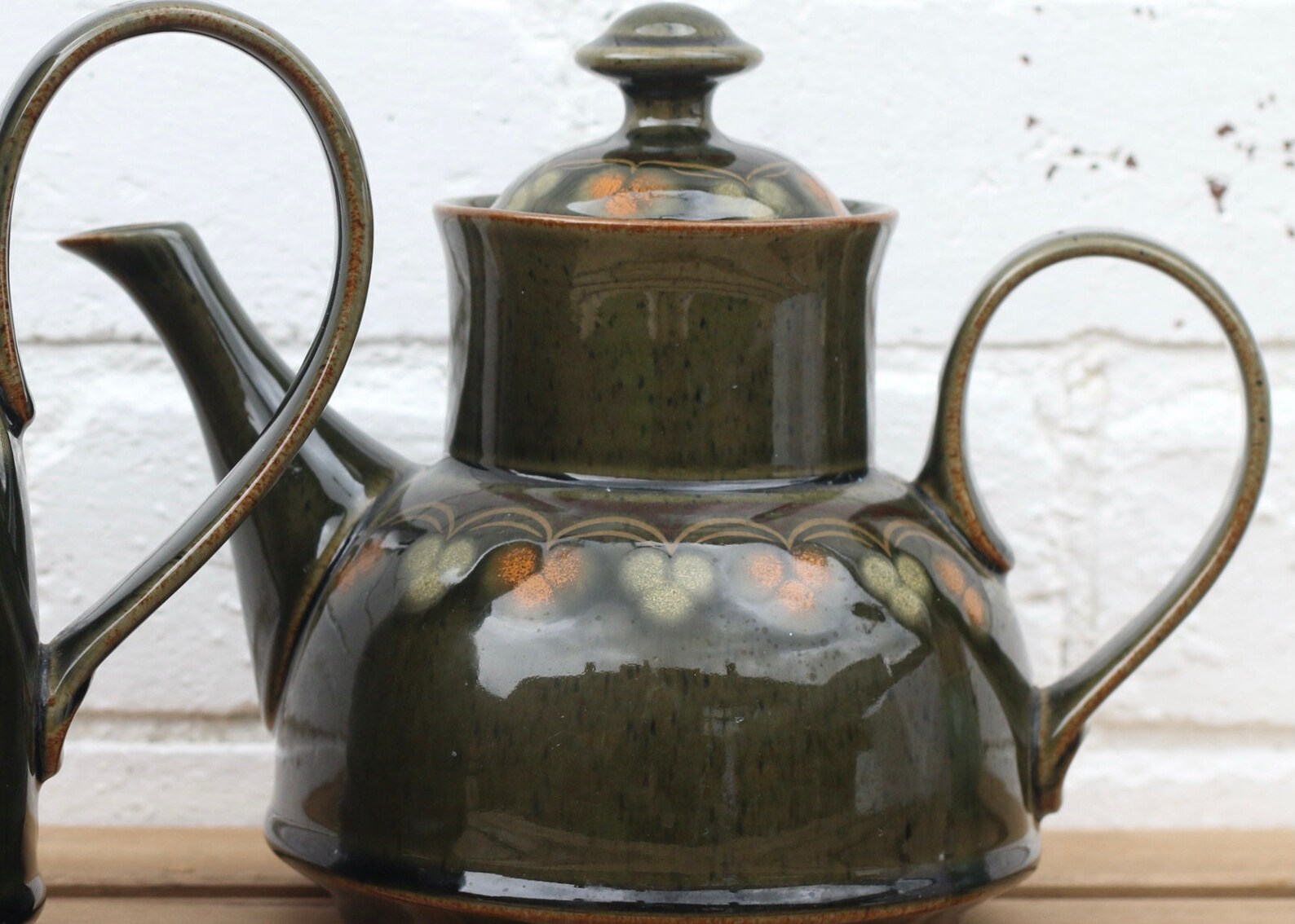 Rare Denby Large Tea Pot design Oberon Art Deco Style Etsy