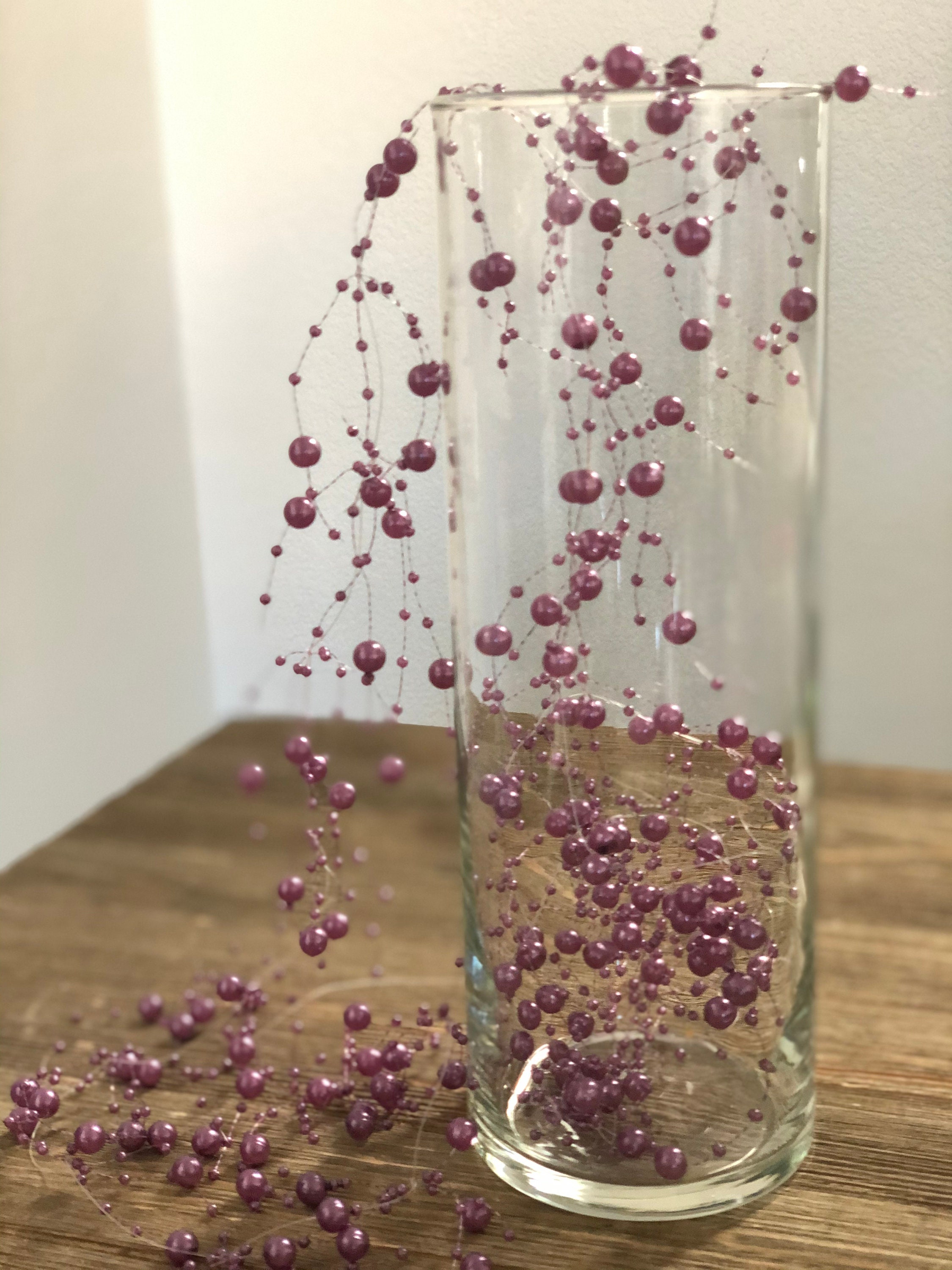 Pearl Beaded Garland Lilac 5ft, DIY Floating beaded garland Pearls