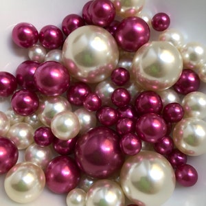 Ombre Floating Pearls Pink and Blush Pink 60pc mix size pearls