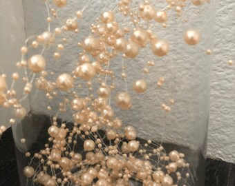 Pearl Beaded String Garland - Blush Pink 5ft beaded Pearl Garland String for Wedding Centerpiece, Decor