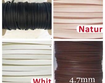Cordón de piel de canguro, trenzado de 4 mm, color canela vegetal australiano