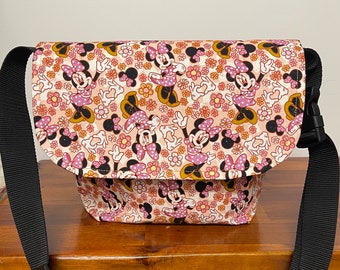 Bolso bandolera de lona de Minnie Mouse con estampado floral