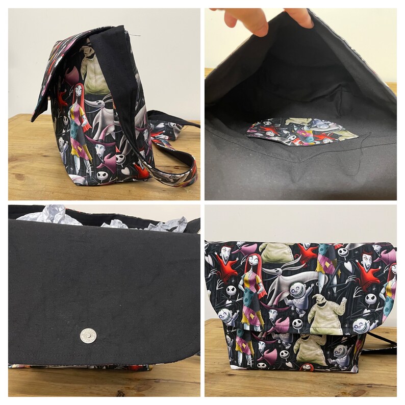 Bolso bandolera NBC, bolso mensajero de Jack Skellington. imagen 8