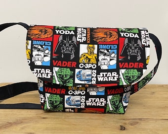 Bolso bandolera de Star Wars, bolso estilo mensajero de Space Wars.