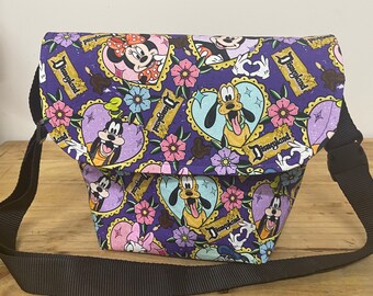 Mickey Mouse Canvas Crossbody Bag, Adjustable Strap
