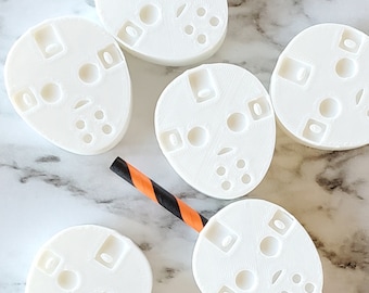 Hockey Mask Straw Topper