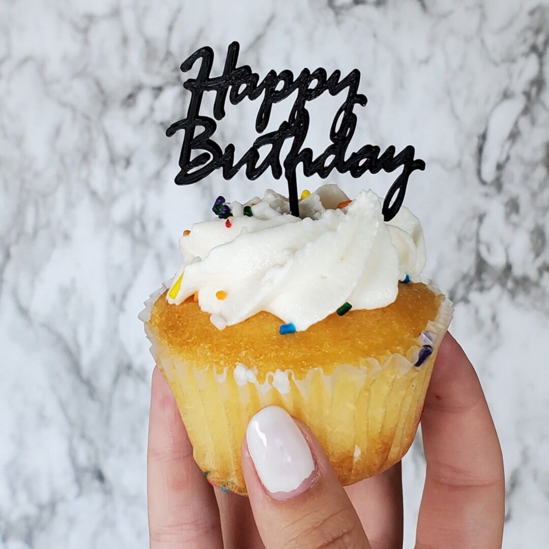 Happy Birthday Cupcake Topper (set of 6) - Etsy