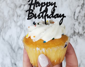 Happy Birthday Cupcake Topper (Set of 6)