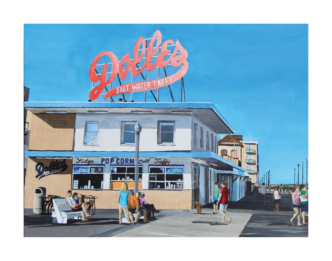 Rehoboth Beach Boardwalk Dolles Taffy PRINT UNFRAMED Etsy