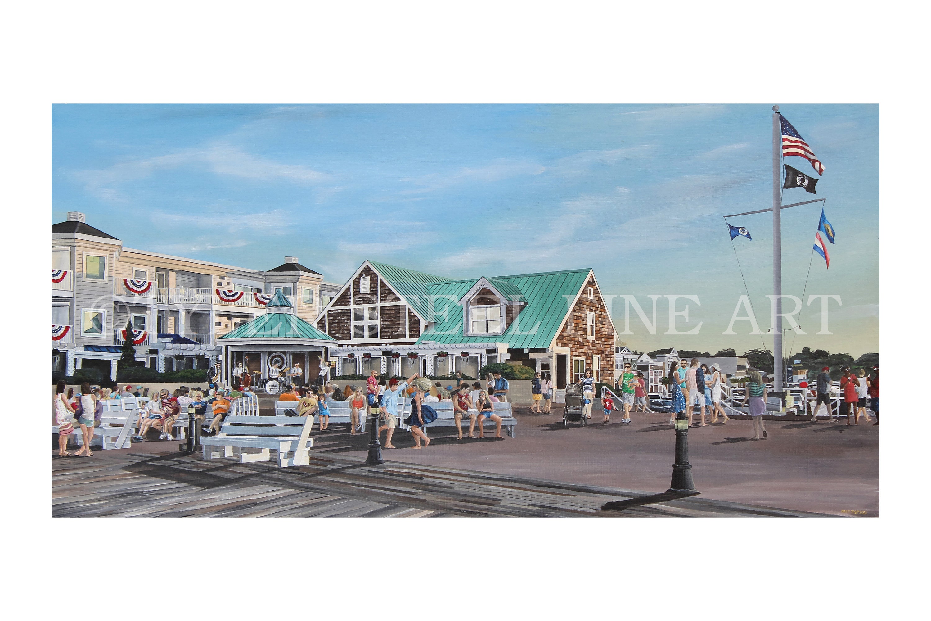 Bethany Beach Bandstand Print UNFRAMED Etsy