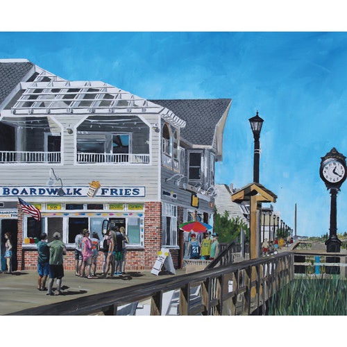 I Love Bethany Beach Fine Art Giclee Bethany Beach Print Etsy