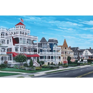 Cape May Houses Print - UNFRAMED