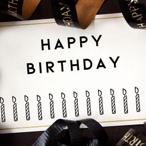Printable Birthday Card | Minimalist Birthday Card | Black and White | Modern Birthday | Instant Download | Digital Download | Print at Home