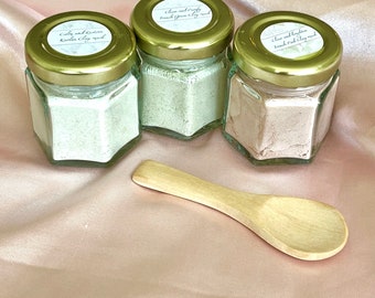 All natural clay face mask sets with floral water option