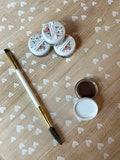 Natural mineral eyebrow filler with brush - Made with oils to encourage hair growth and health