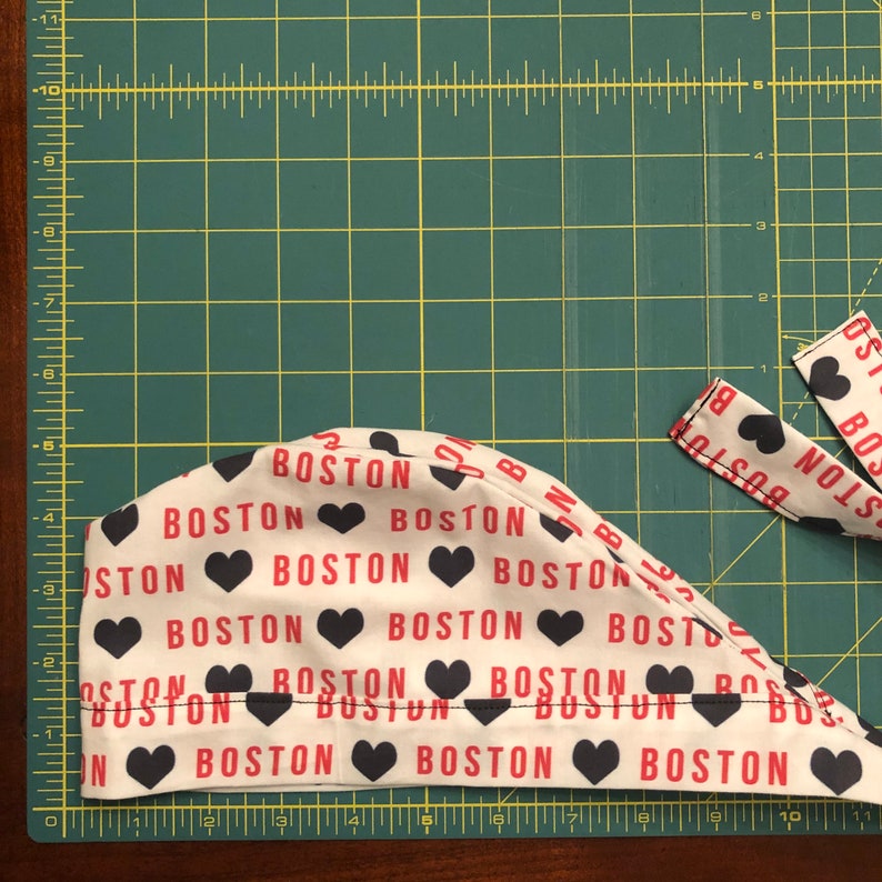 Boston scrub hat surgical scrub hat nurses scrub hat Boston hearts scrub hat Massachusetts