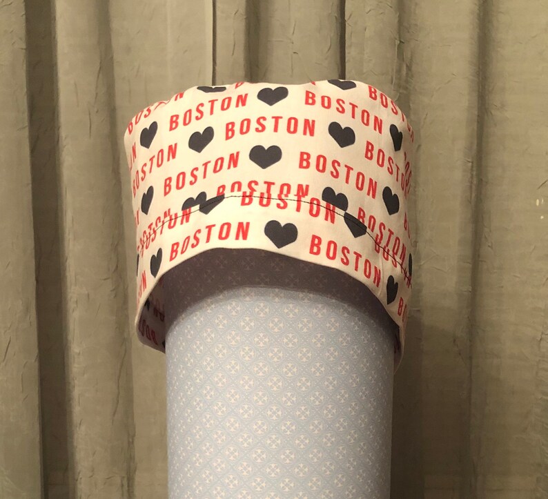 Boston scrub hat surgical scrub hat nurses scrub hat Boston hearts scrub hat Massachusetts