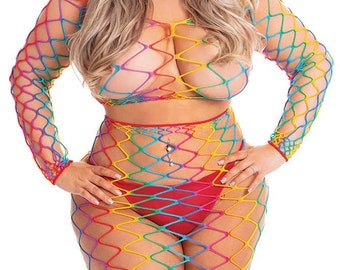 Rainbow Fishnets - Etsy